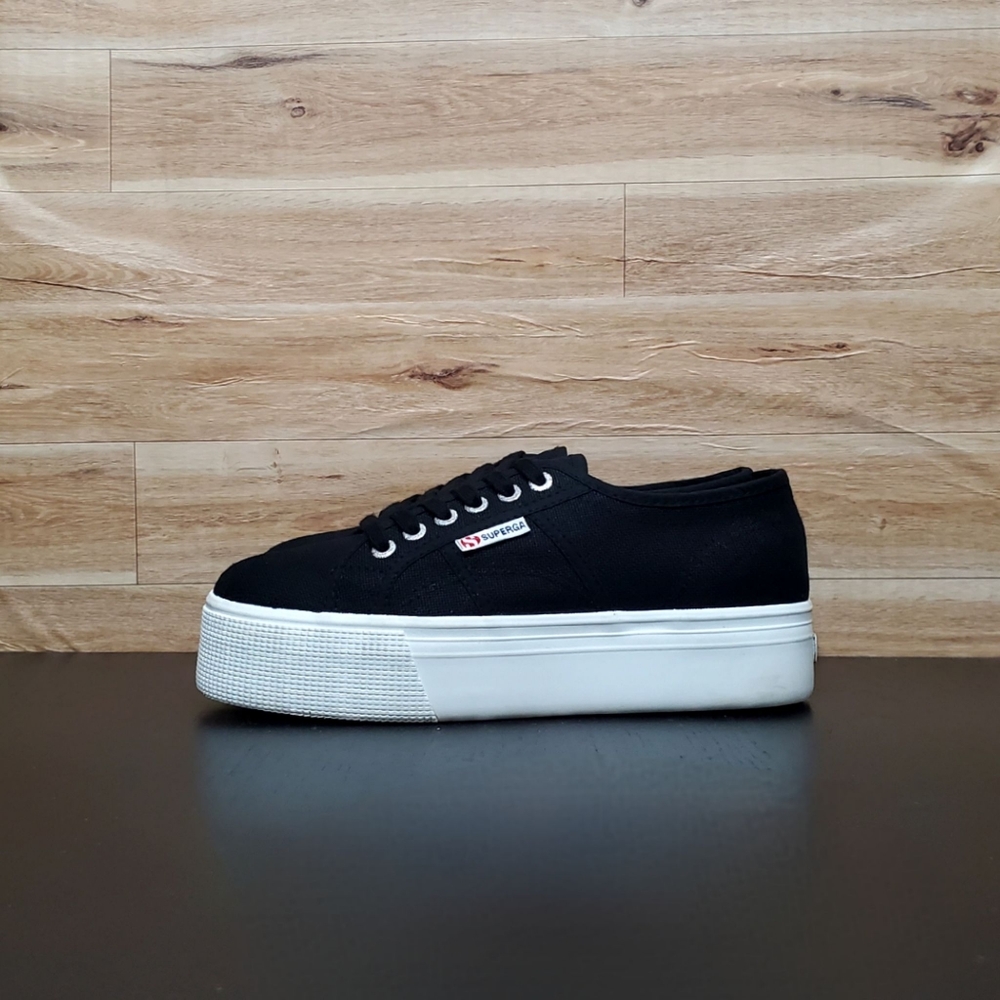Superga 2790 Tank Black Shoes Women's Size 8